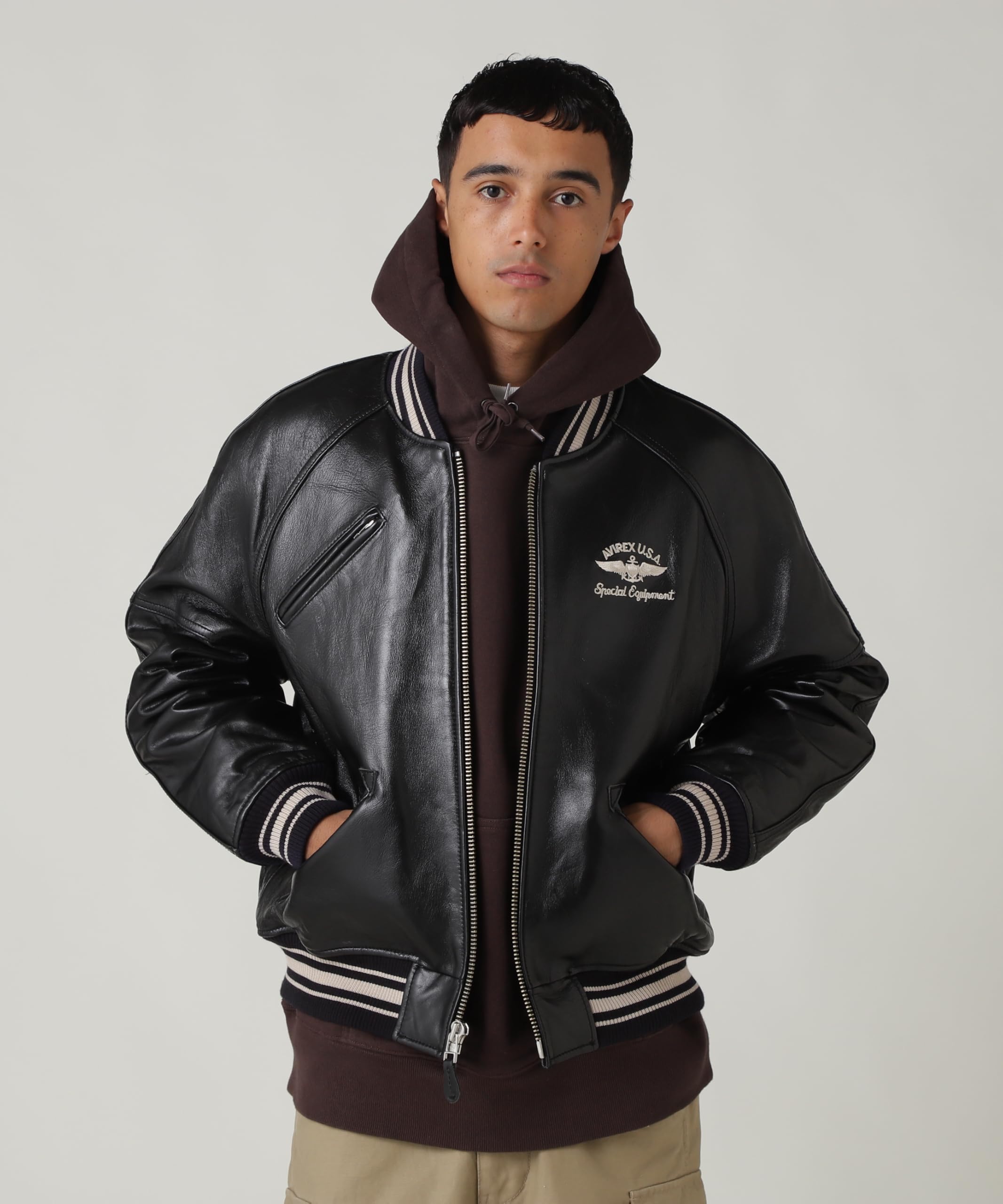 ダイスケ　アヴィレックス マルチファンクショナルジャケット ブラウン Amazon.co.jp: AVIREX: 【MENS】アウター